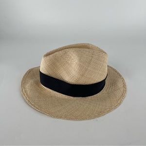 J. Crew Black Band Straw Weaved Hat